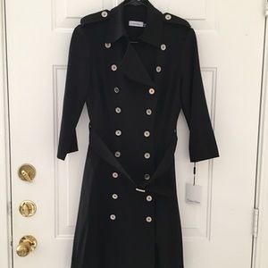 Calvin Klein Double Breasted Trench Skirt Coat
